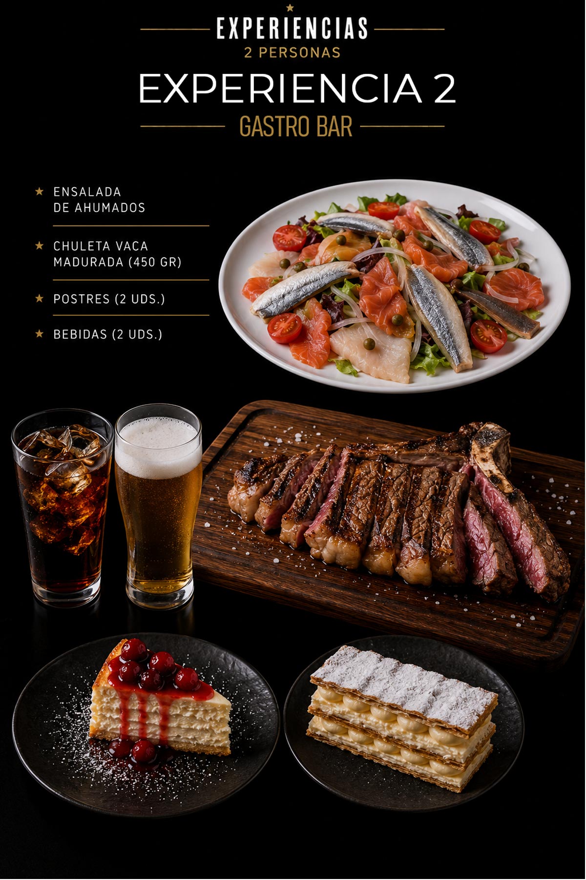 Brasa El Txoko para 2 personas