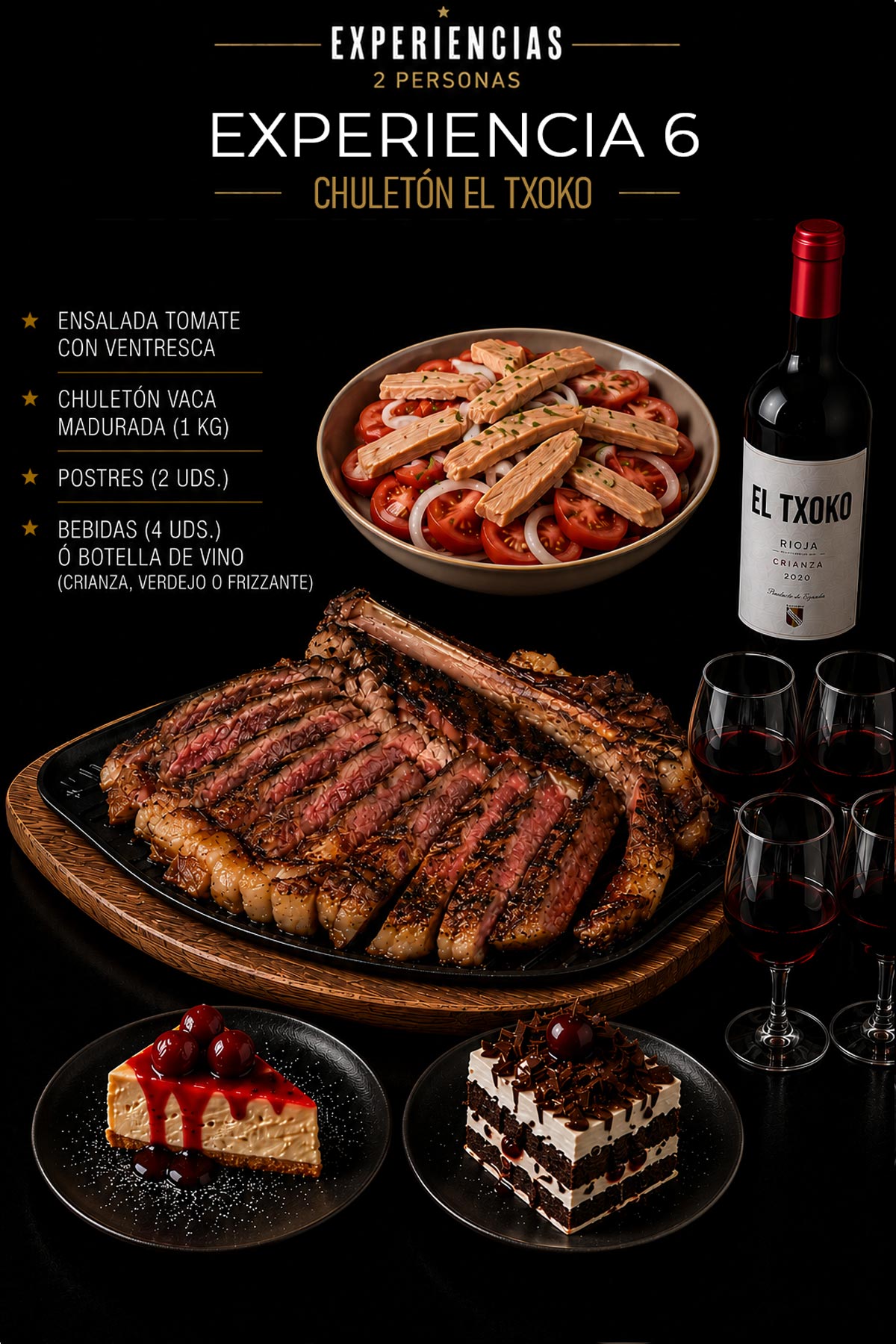 Chuletón El Txoko para 2 personas