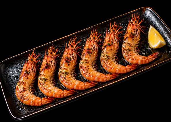 Langostinos a la plancha (6 uds.)