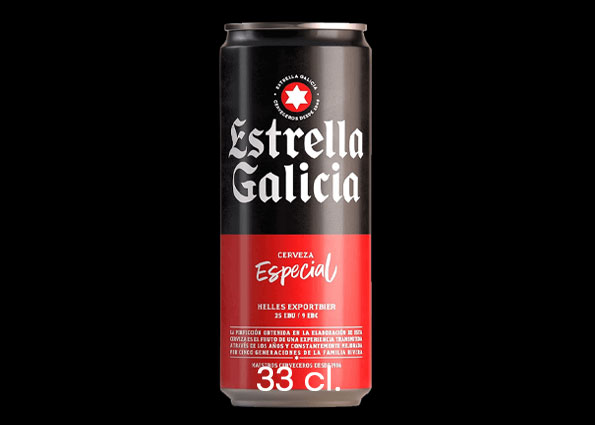 Lata de cerveza Estrella Galicia