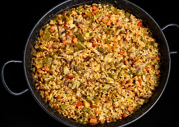 Paella de verduras